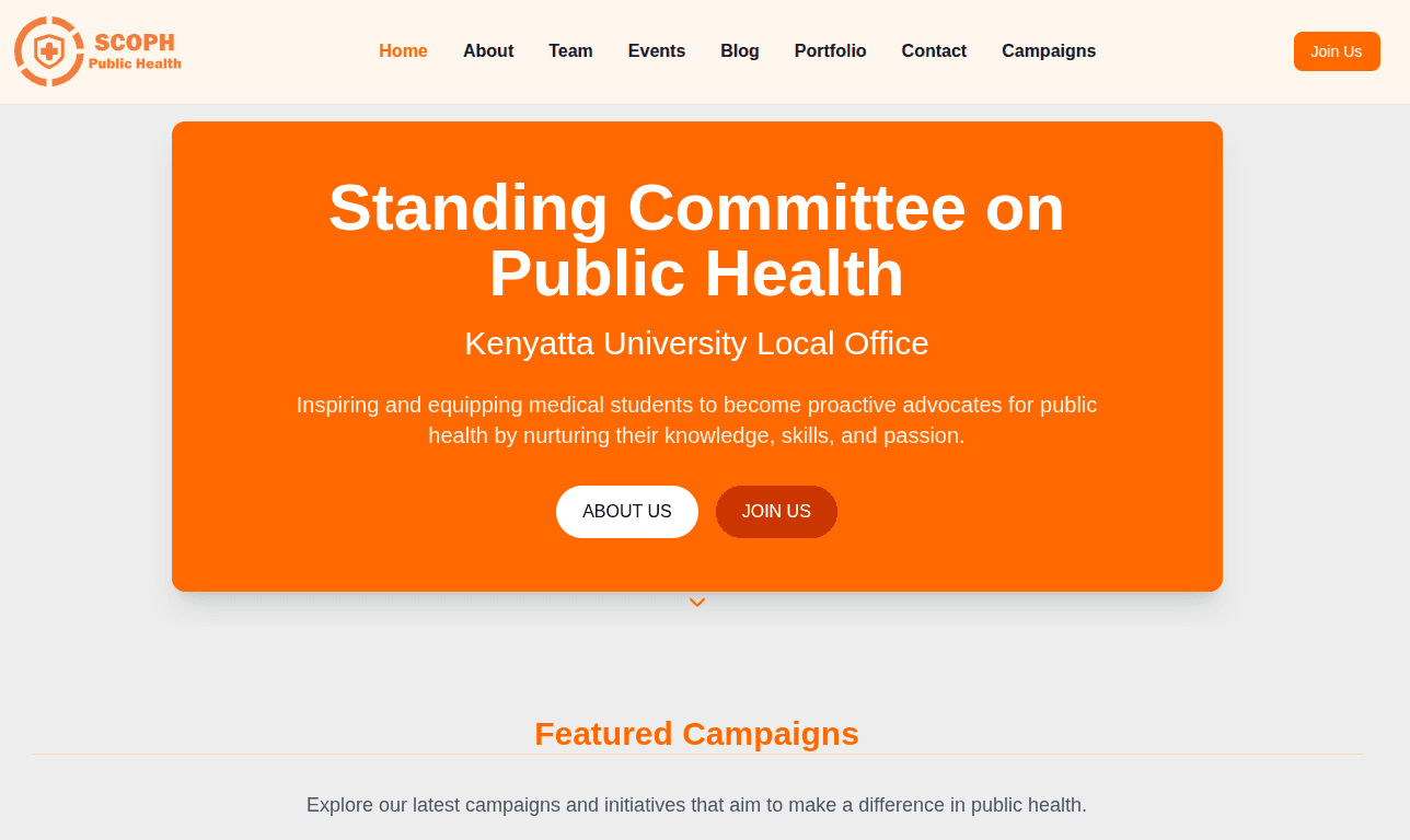 Standing committee on Public Health (SCOPH) Website